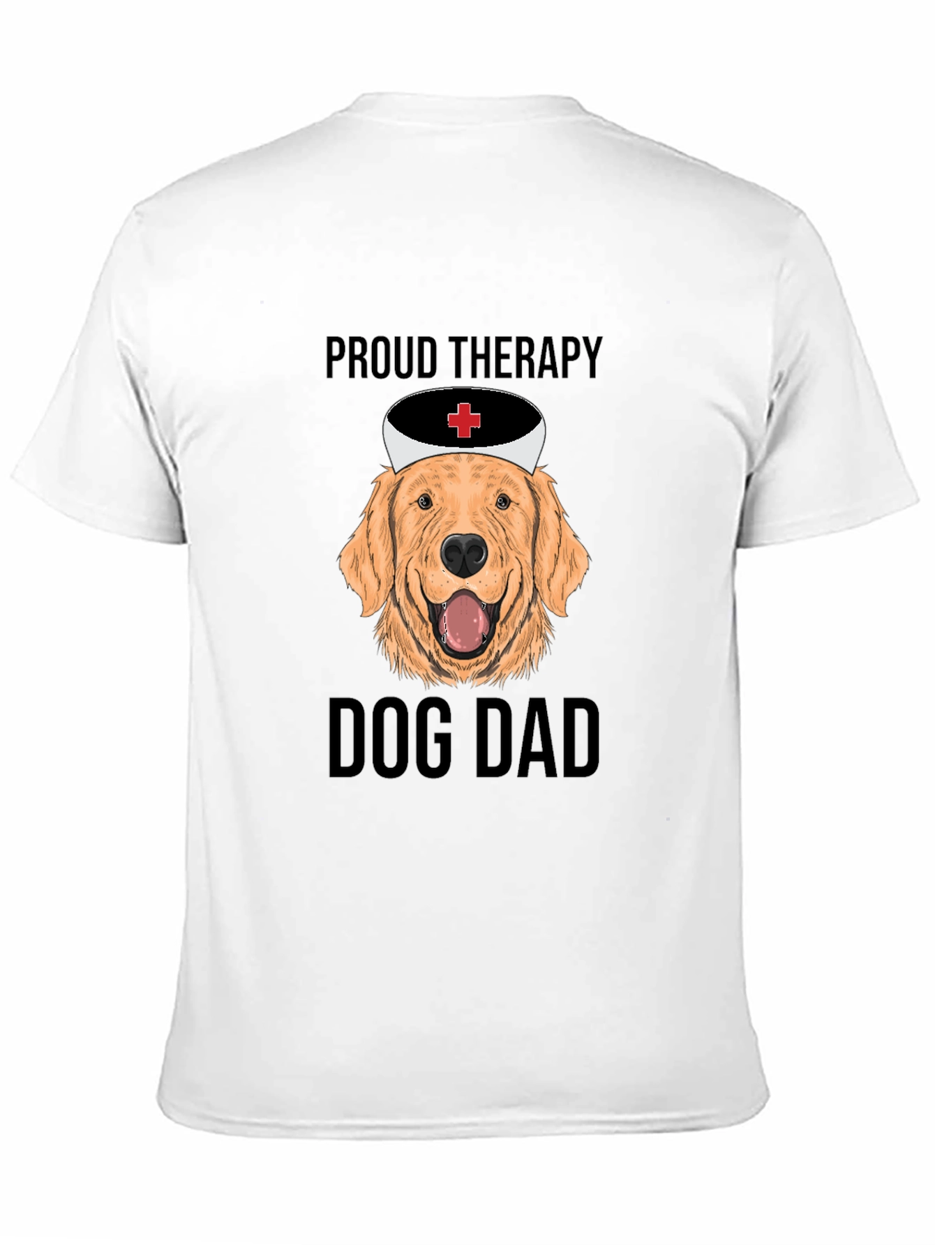 Proud Therapy Dog Dad T-Shirt - Golden Retriever