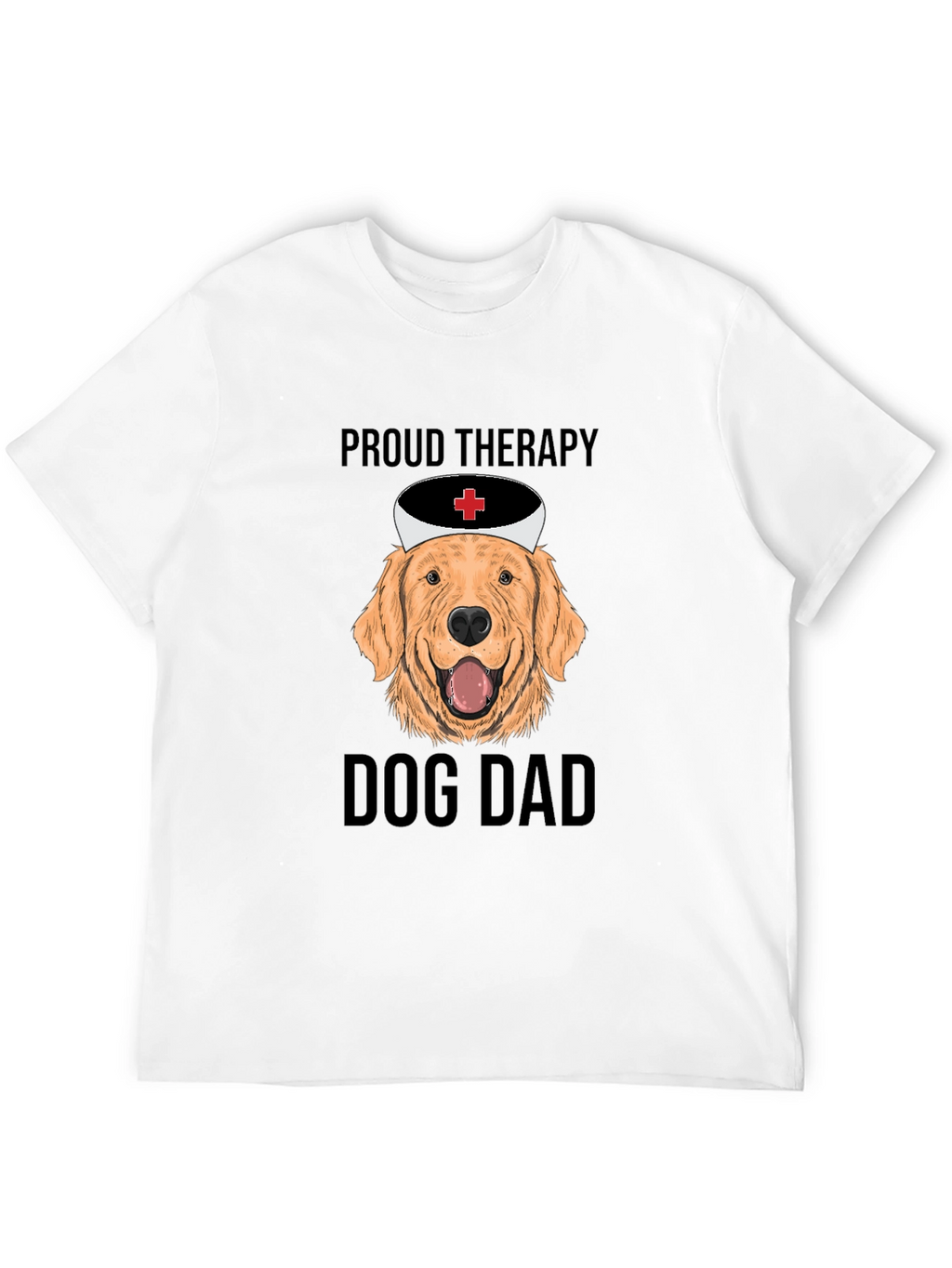 Proud Therapy Dog Dad T-Shirt - Golden Retriever