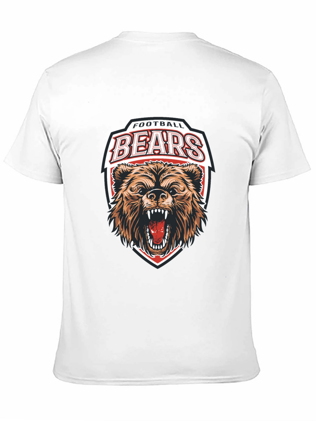 Football Bears Graphic Tee - Black