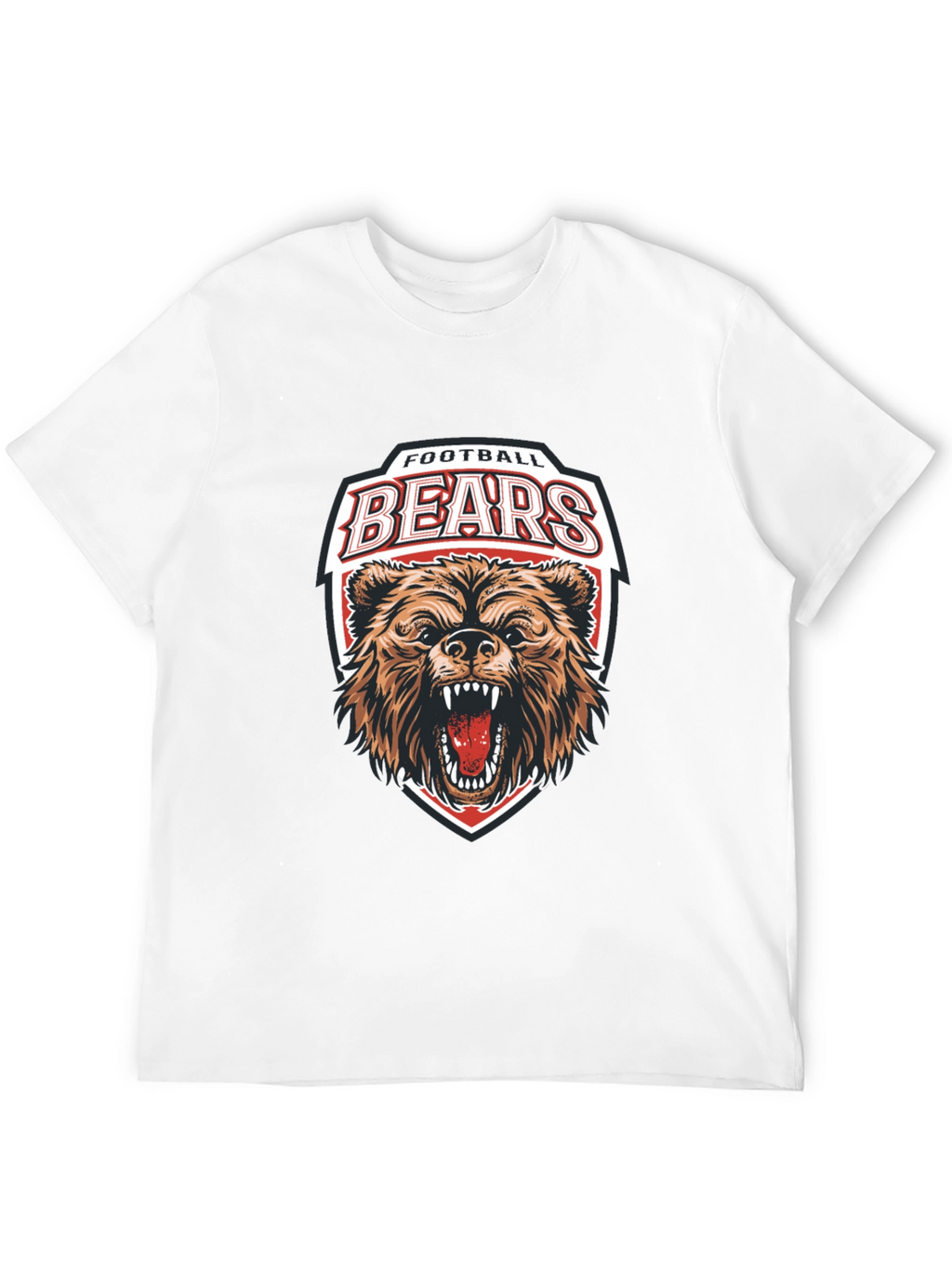 Football Bears Graphic Tee - Black