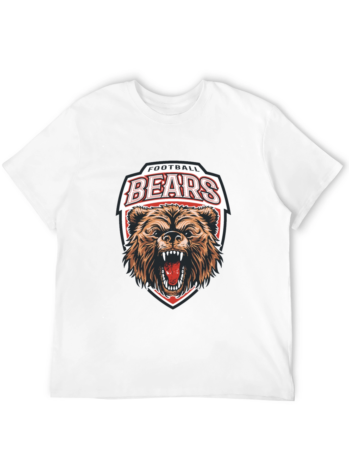 Football Bears Graphic Tee - Black