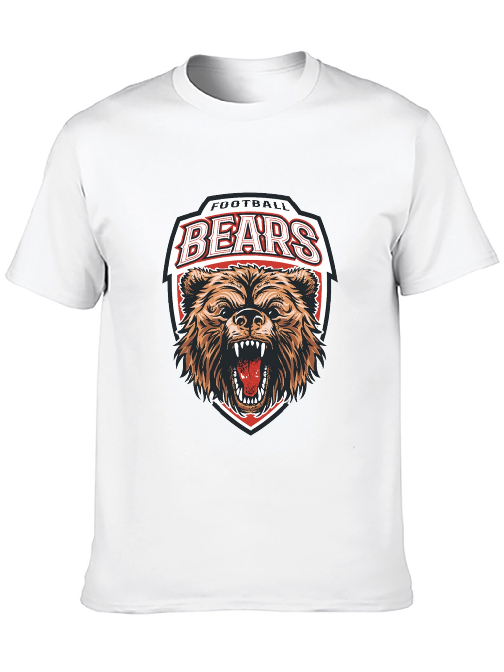 Football Bears Graphic Tee - Black