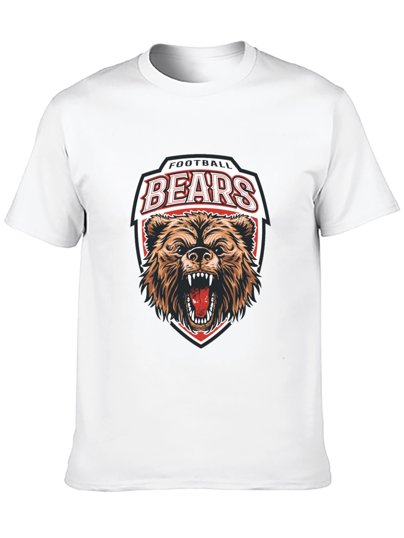Football Bears Graphic Tee - Black