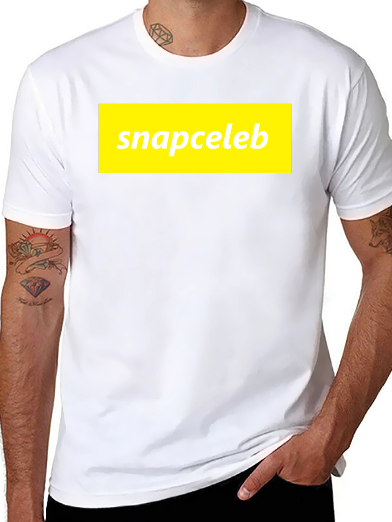 Snapceleb Black T-Shirt - Casual Graphic Tee