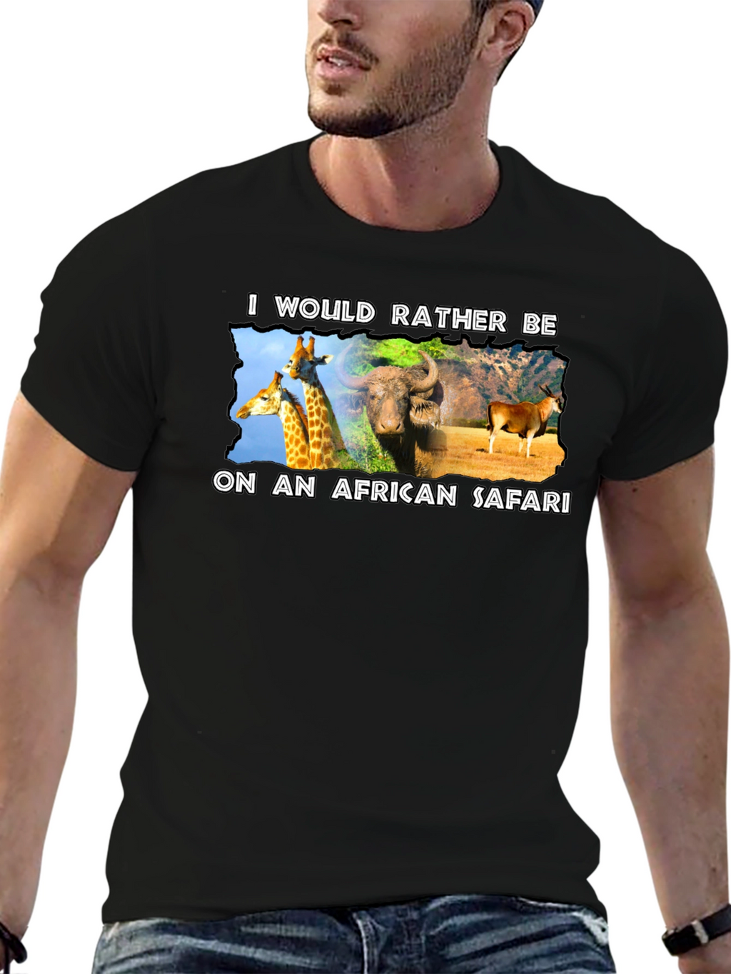 African Safari Graphic T-Shirt - Novelty Design