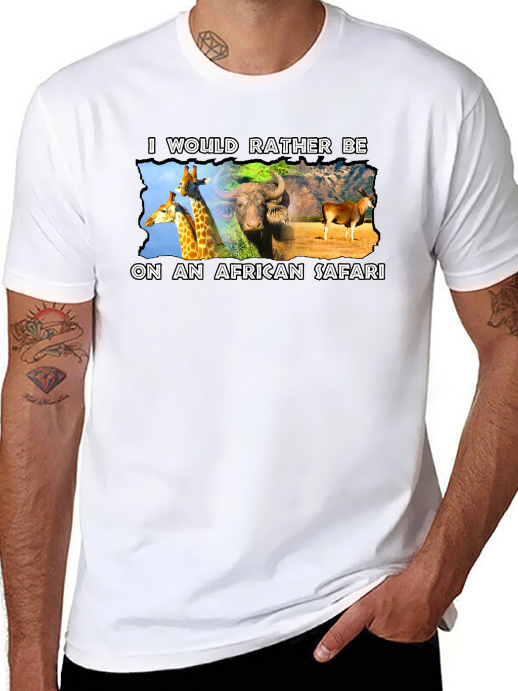 African Safari Graphic T-Shirt - Novelty Design
