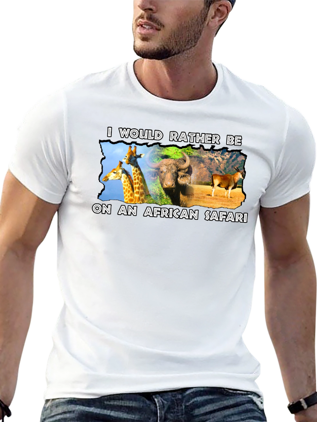 African Safari Graphic T-Shirt - Novelty Design