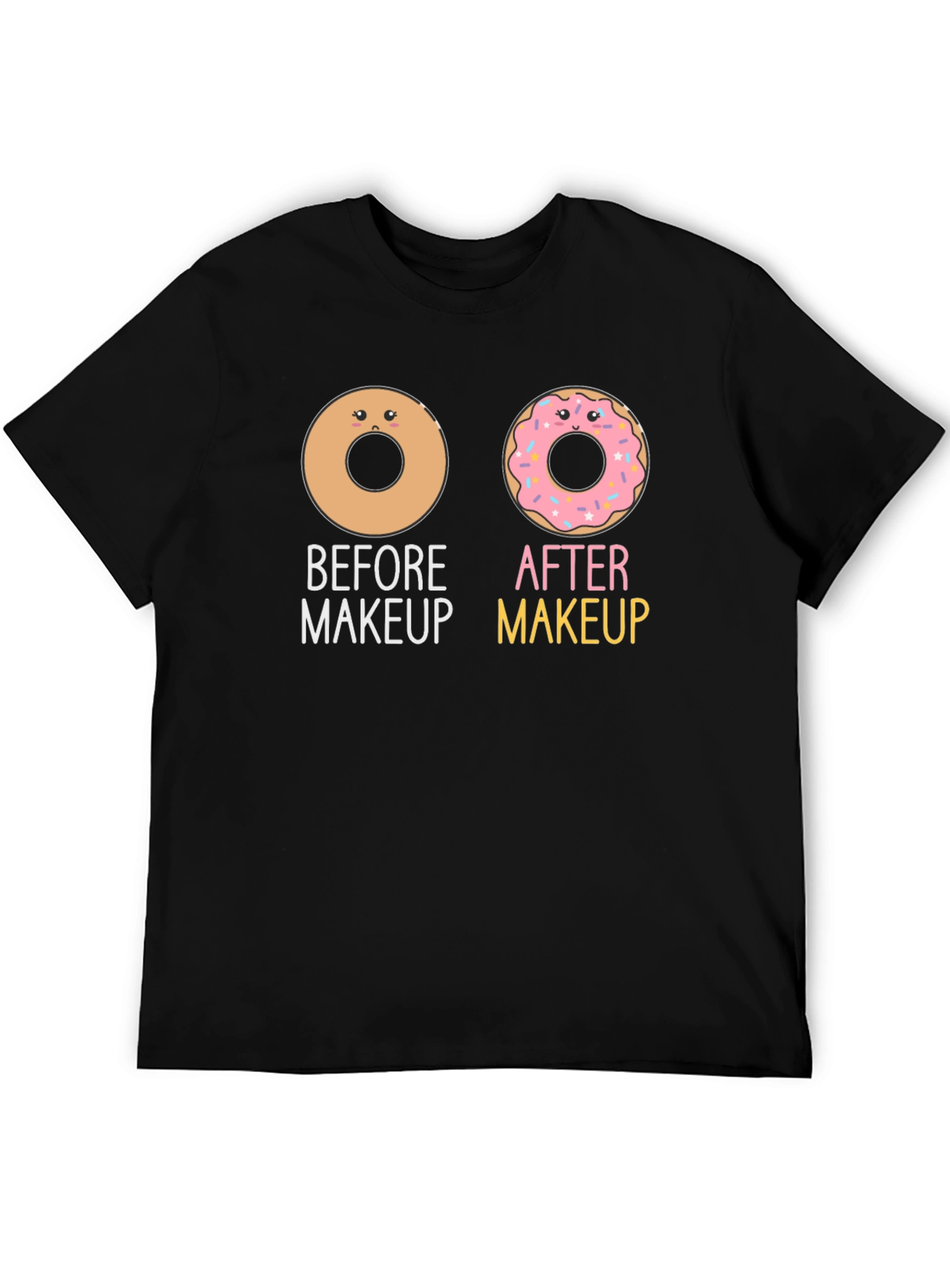 Donut Makeup Funny Graphic T-Shirt
