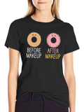 Donut Makeup Funny Graphic T-Shirt