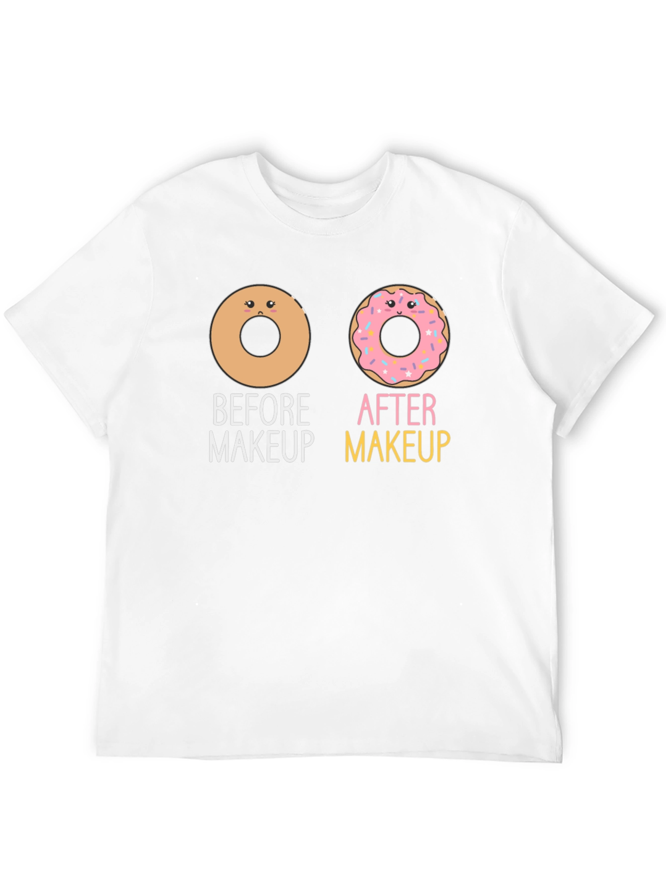 Donut Makeup Funny Graphic T-Shirt