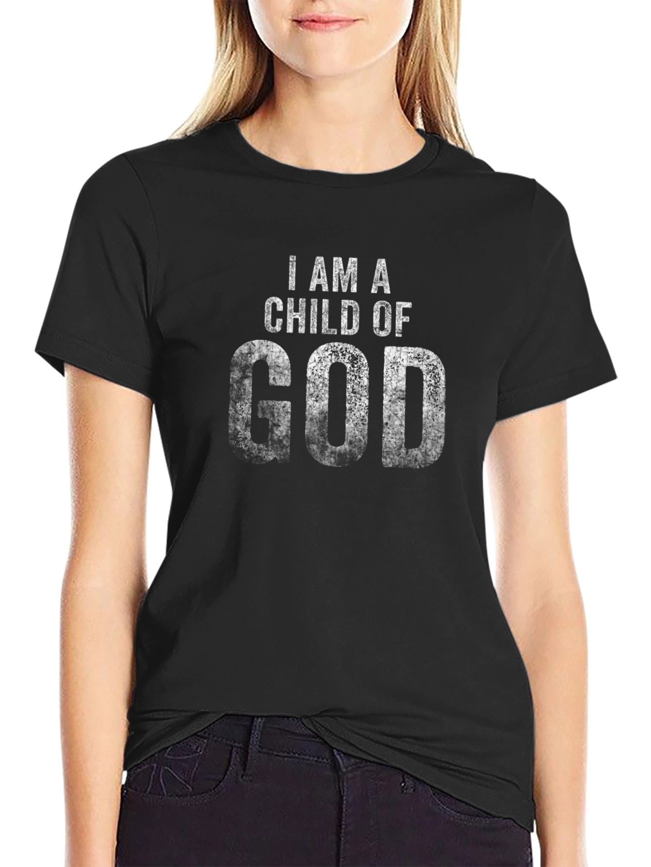 I AM A CHILD OF GOD Black T-Shirt