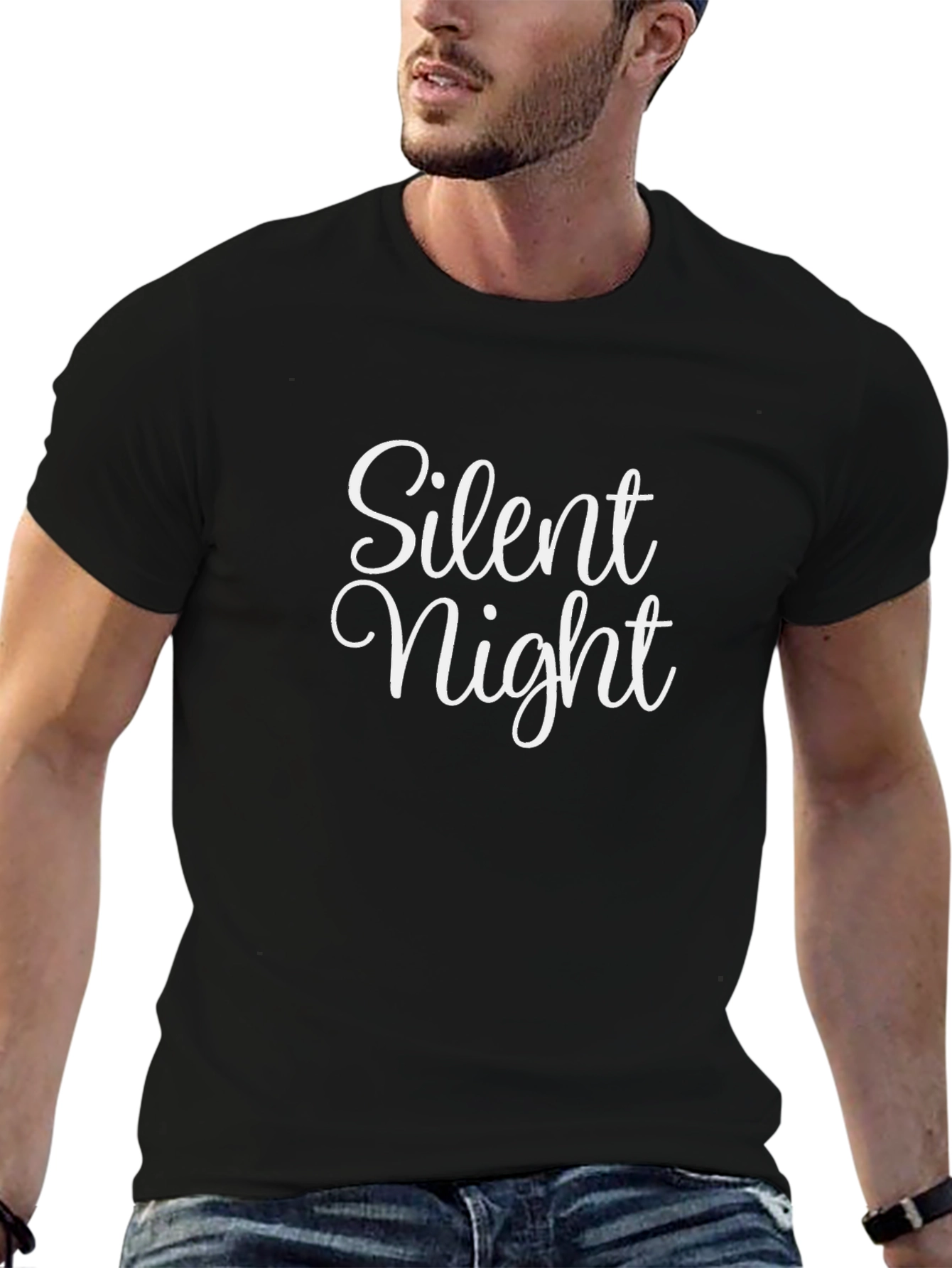 Silent Night Graphic T-Shirt - Holiday Apparel
