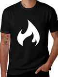 Flame Graphic Black T-Shirt