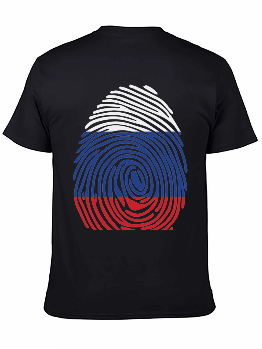 Russian Flag Fingerprint Graphic Tee