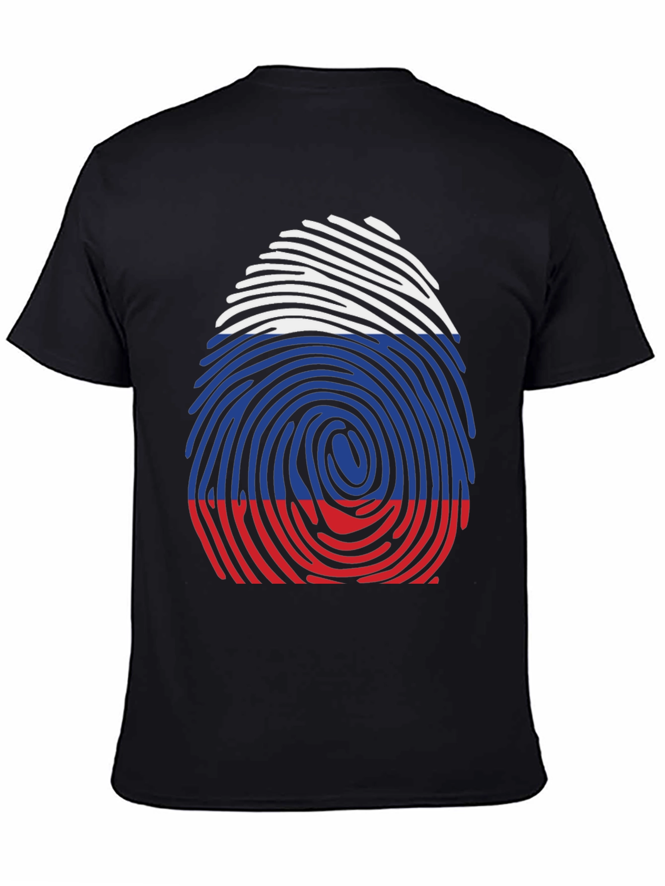 Russian Flag Fingerprint Graphic Tee