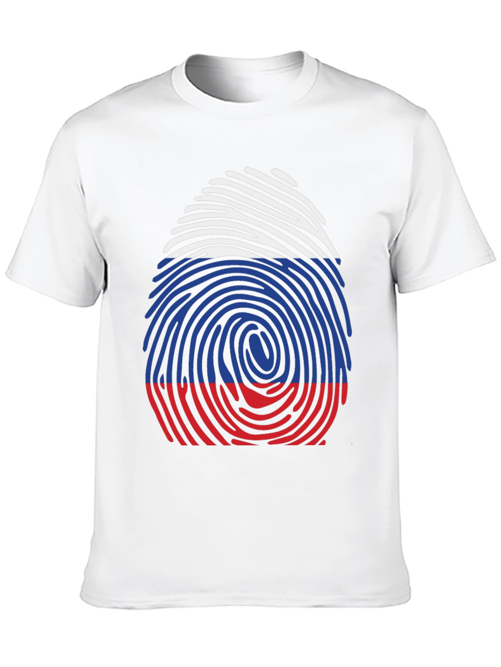 Russian Flag Fingerprint Graphic Tee