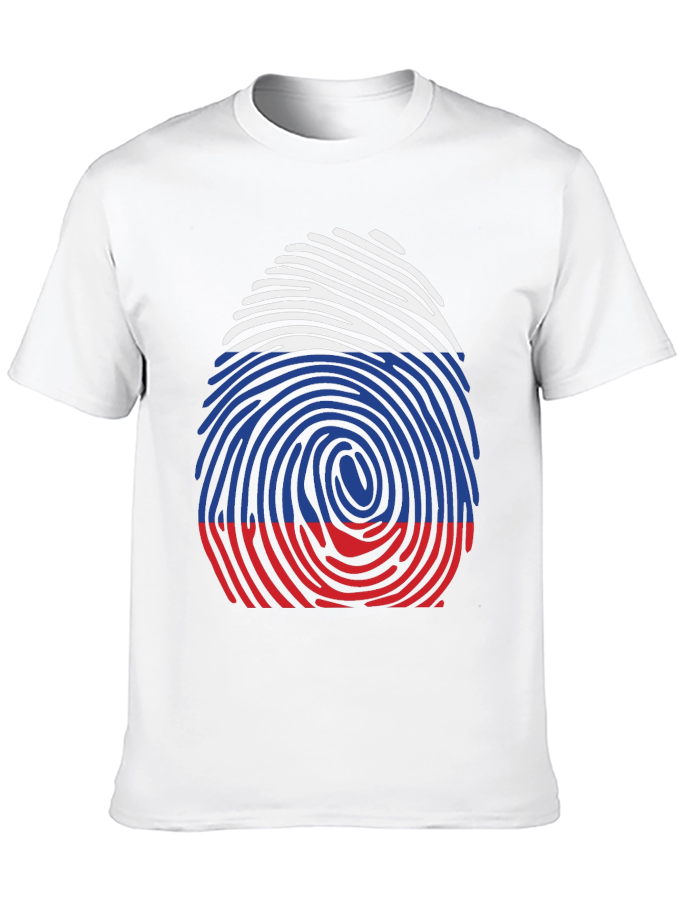 Russian Flag Fingerprint Graphic Tee