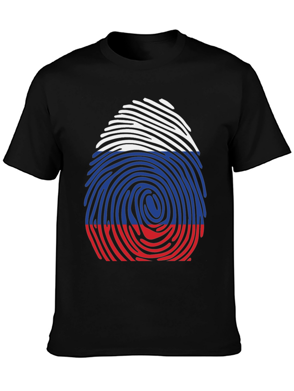 Russian Flag Fingerprint Graphic Tee