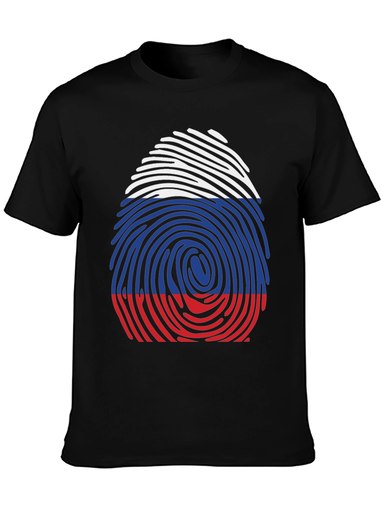 Russian Flag Fingerprint Graphic Tee