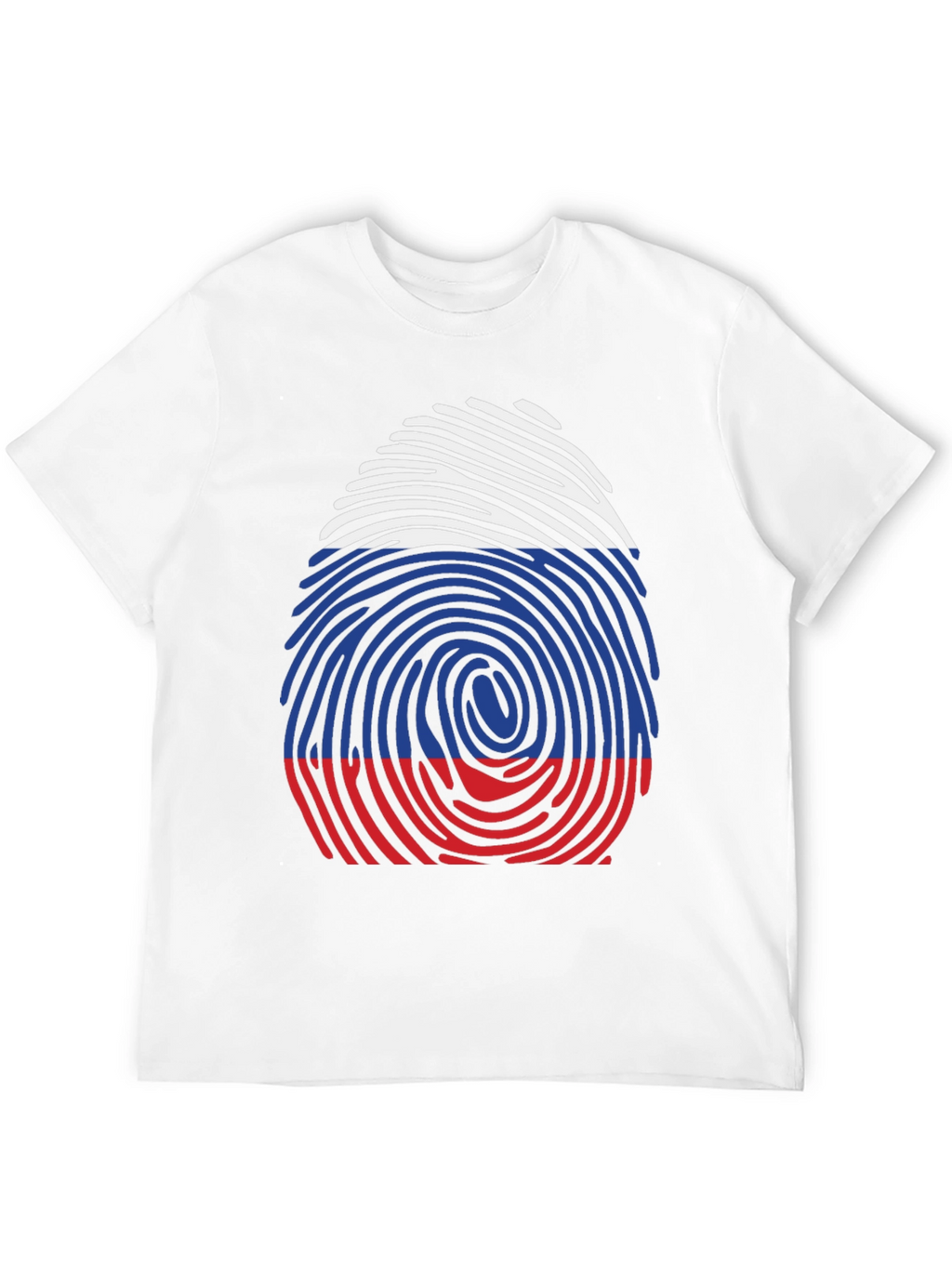 Russian Flag Fingerprint Graphic Tee