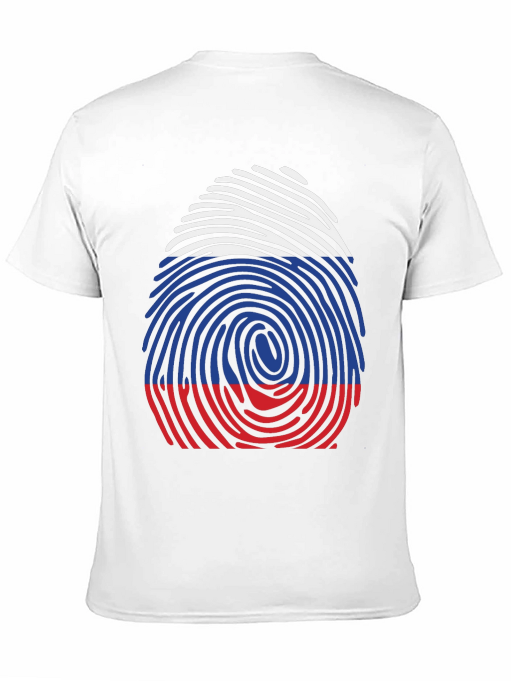 Russian Flag Fingerprint Graphic Tee