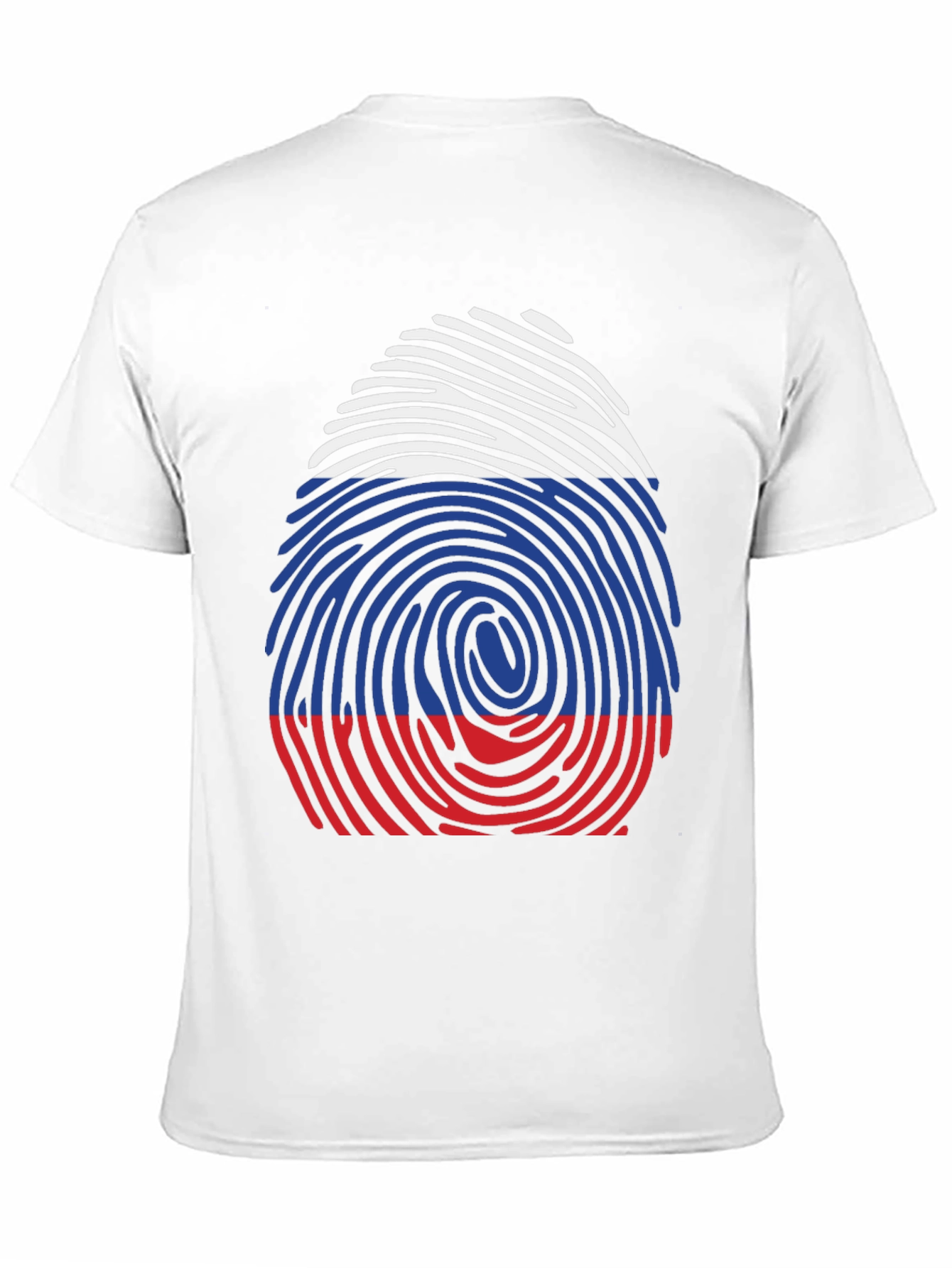 Russian Flag Fingerprint Graphic Tee
