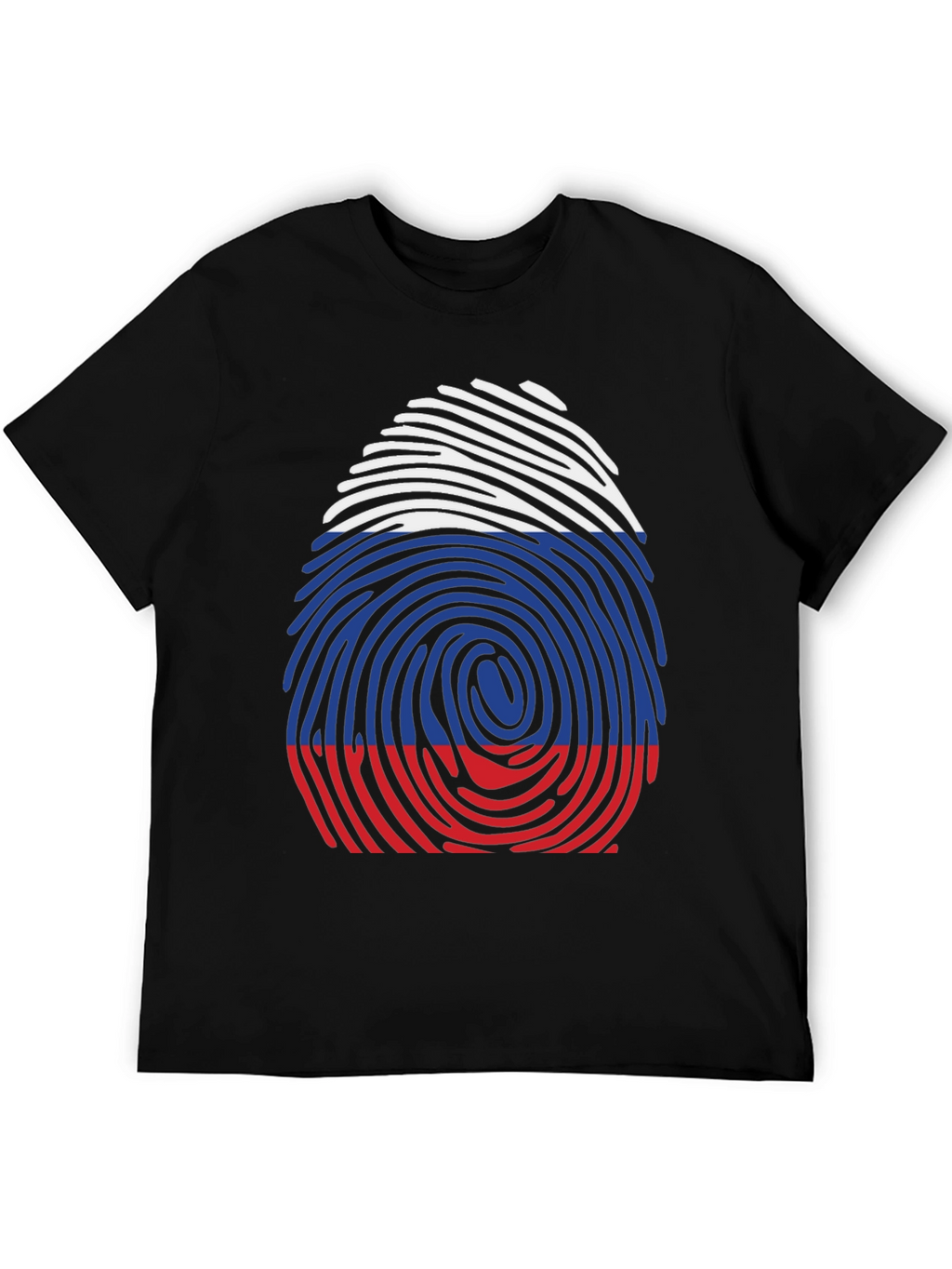 Russian Flag Fingerprint Graphic Tee