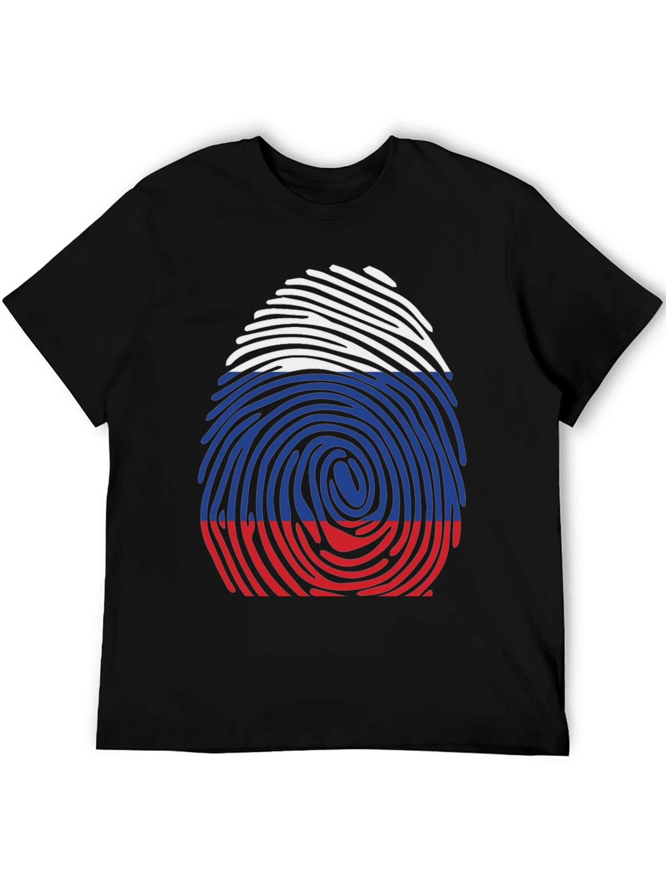 Russian Flag Fingerprint Graphic Tee