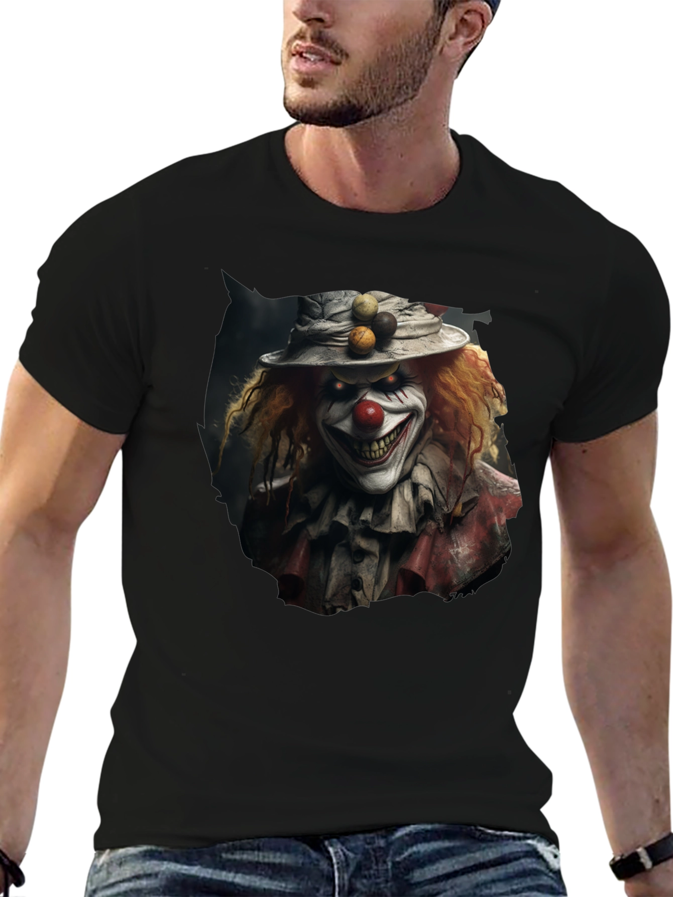 Creepy Clown Graphic Tee - Halloween