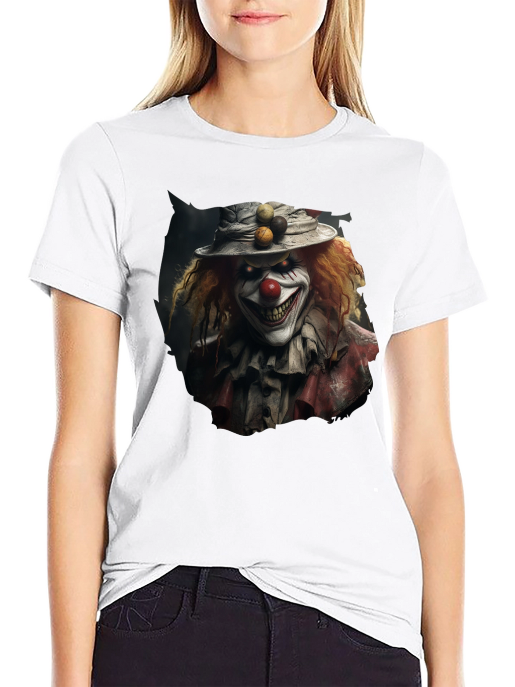 Creepy Clown Graphic Tee - Halloween