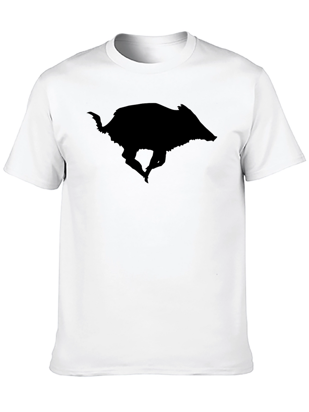Wild Boar Silhouette Black T-Shirt