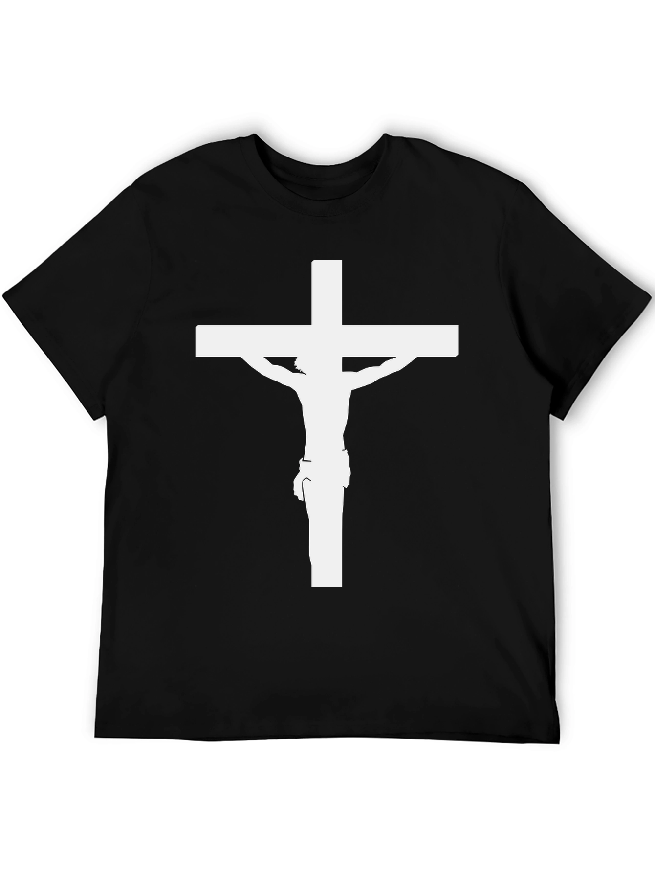 Crucifix Graphic Tee - Black Christian T-Shirt