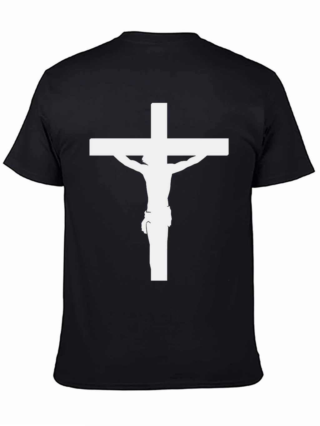 Crucifix Graphic Tee - Black Christian T-Shirt