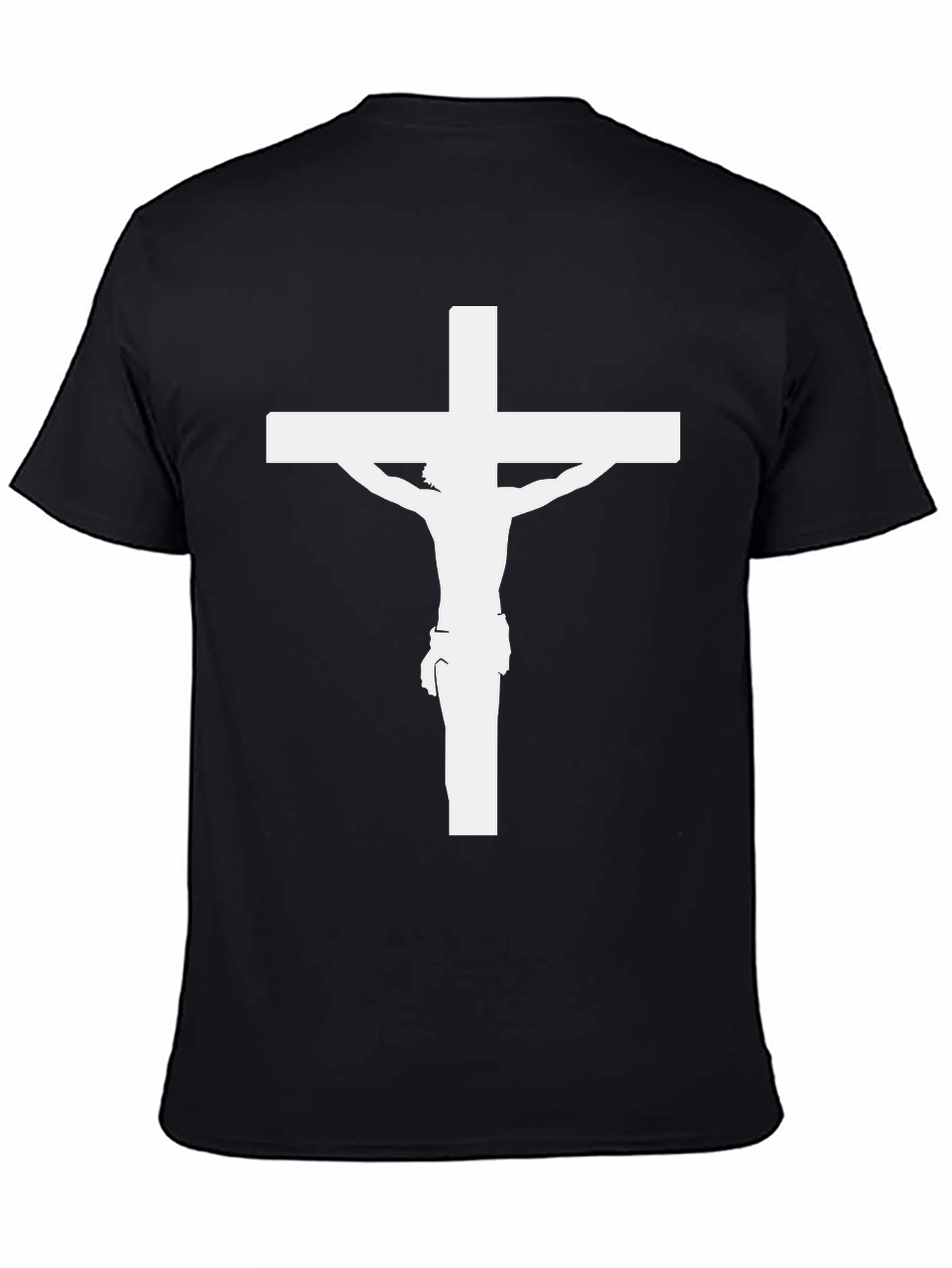 Crucifix Graphic Tee - Black Christian T-Shirt