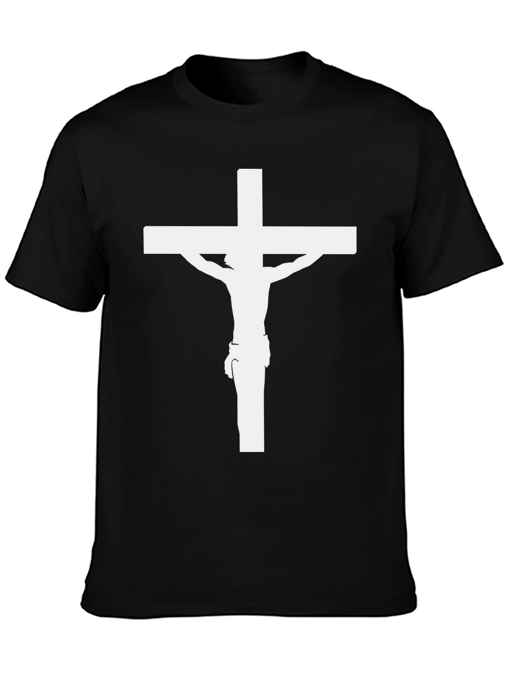 Crucifix Graphic Tee - Black Christian T-Shirt