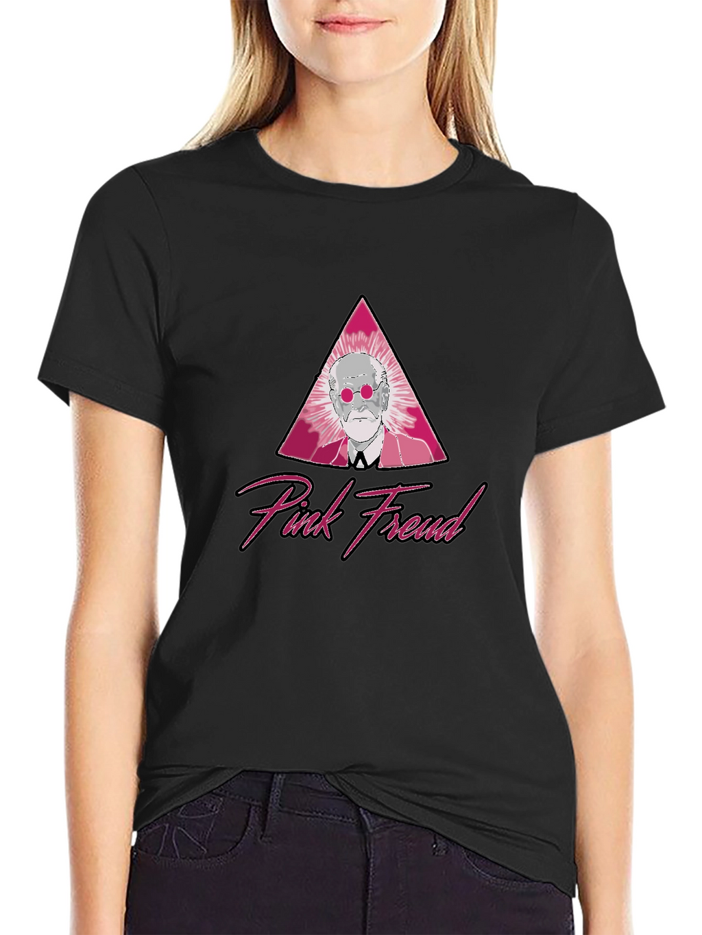 Pink Freud Graphic T-Shirt - Classic Style