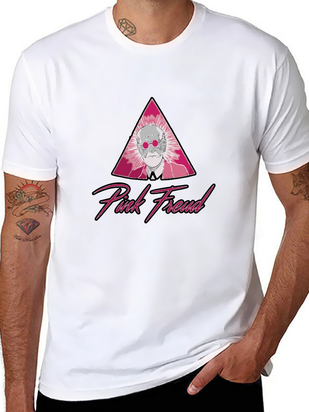 Pink Freud Graphic T-Shirt - Classic Style