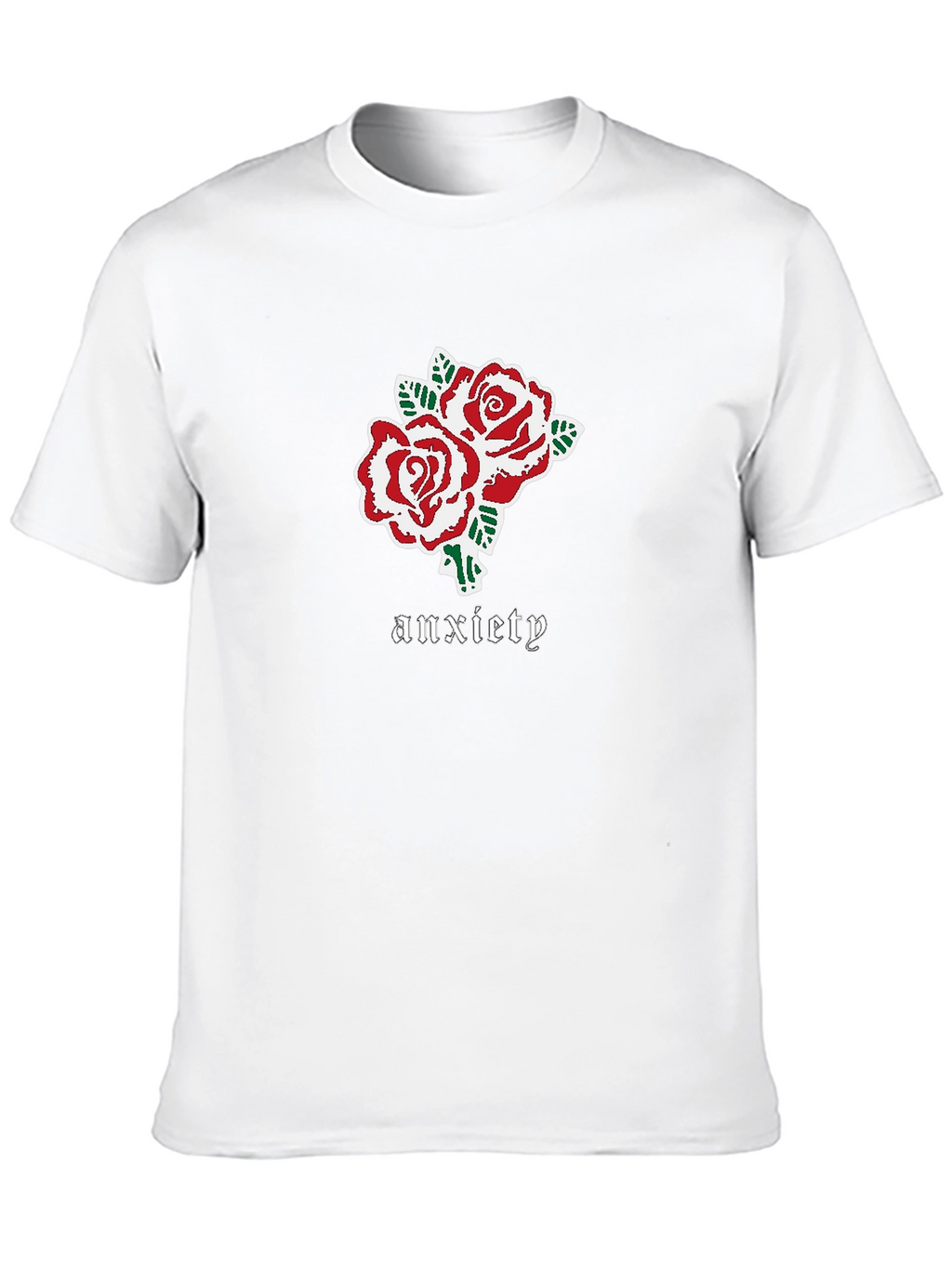 Anxiety Roses Graphic Black T-Shirt