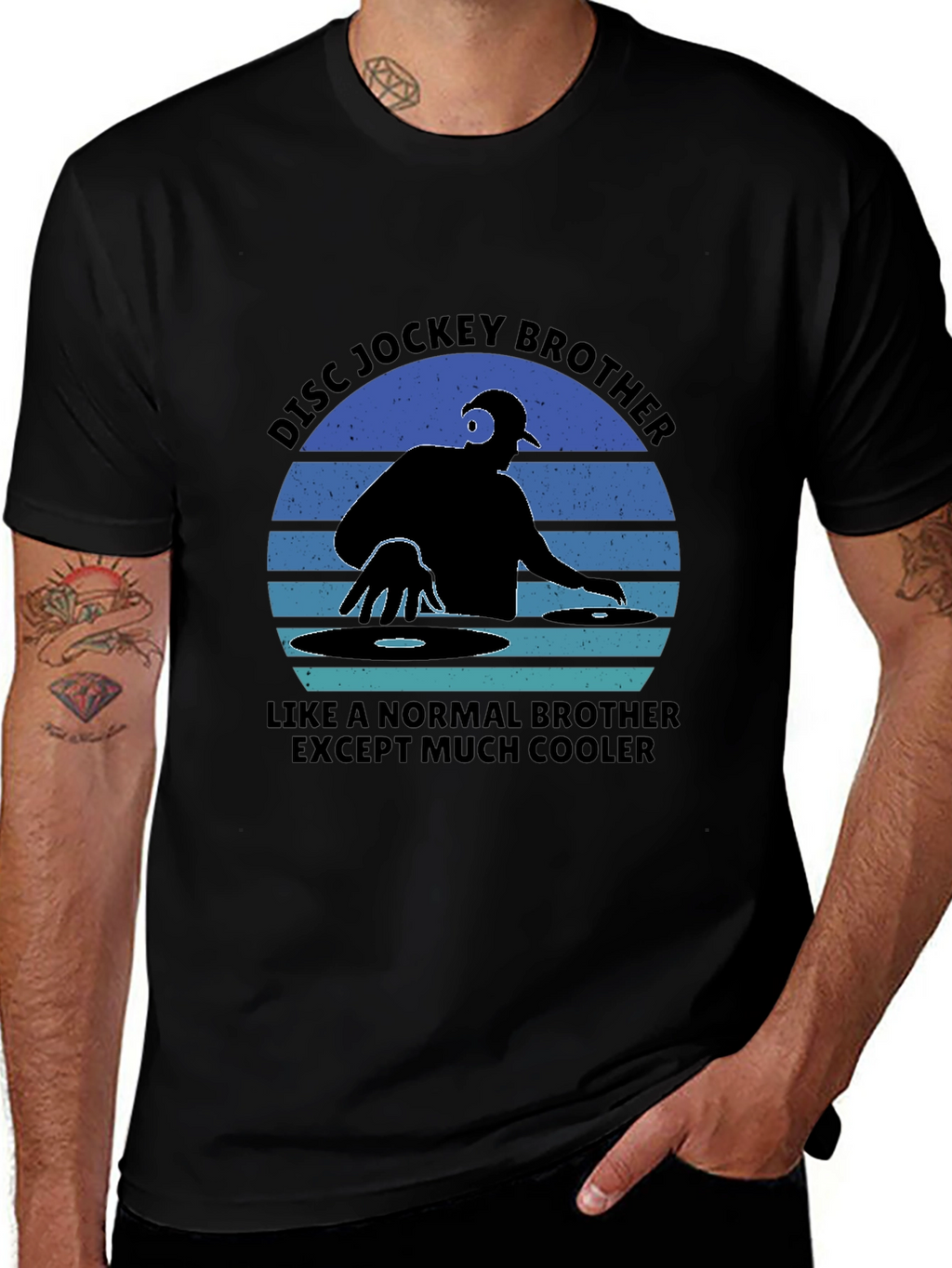 Cool Disc Jockey Brother Graphic Tee