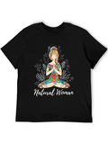 Natural Woman Yoga Graphic Tee - Black