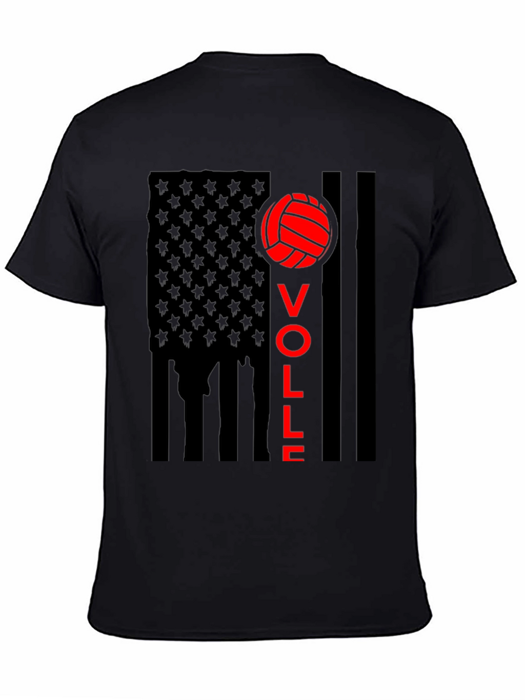 Volleyball USA Flag Graphic Tee