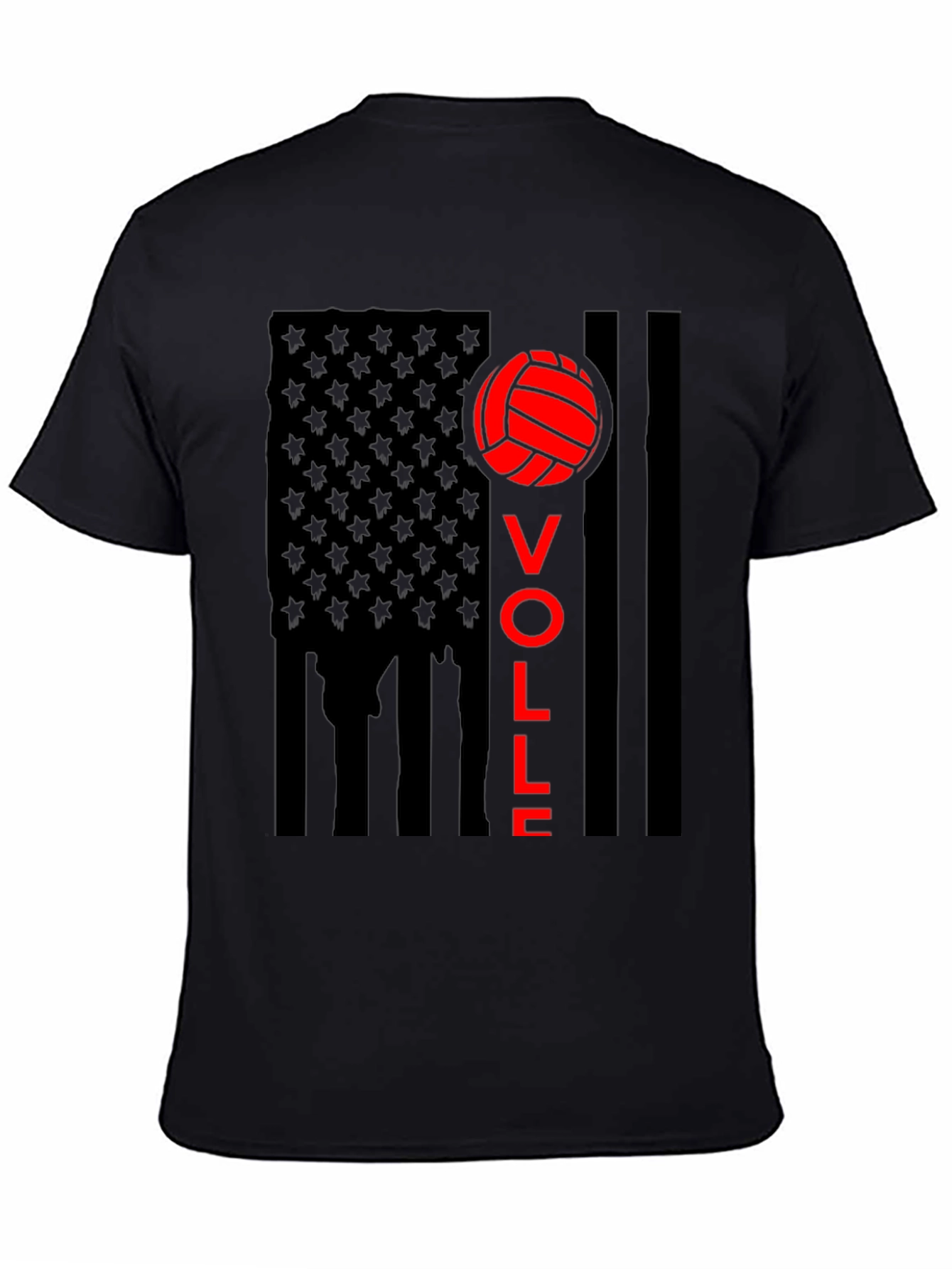 Volleyball USA Flag Graphic Tee
