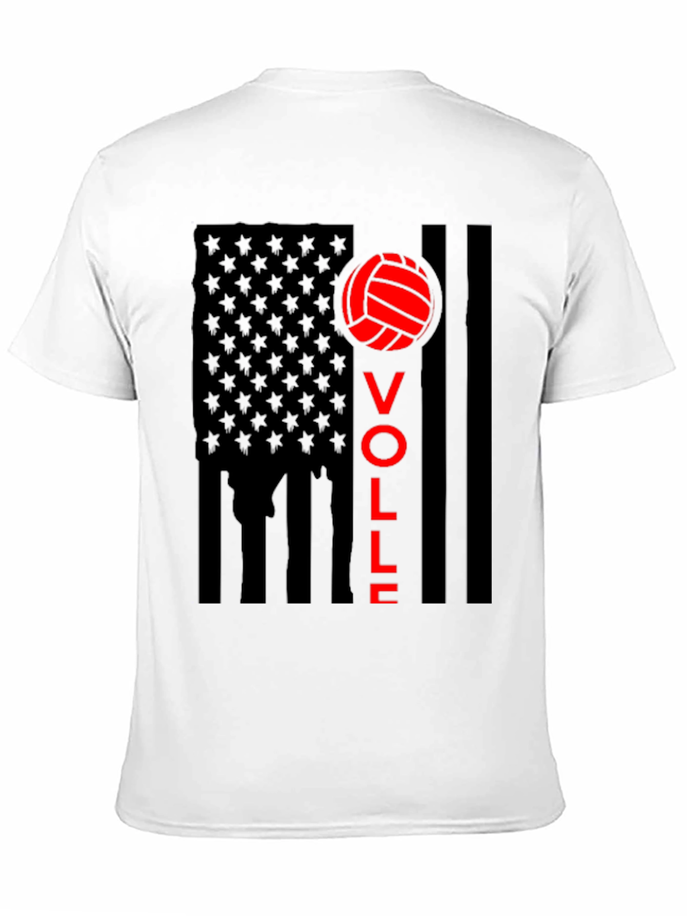 Volleyball USA Flag Graphic Tee