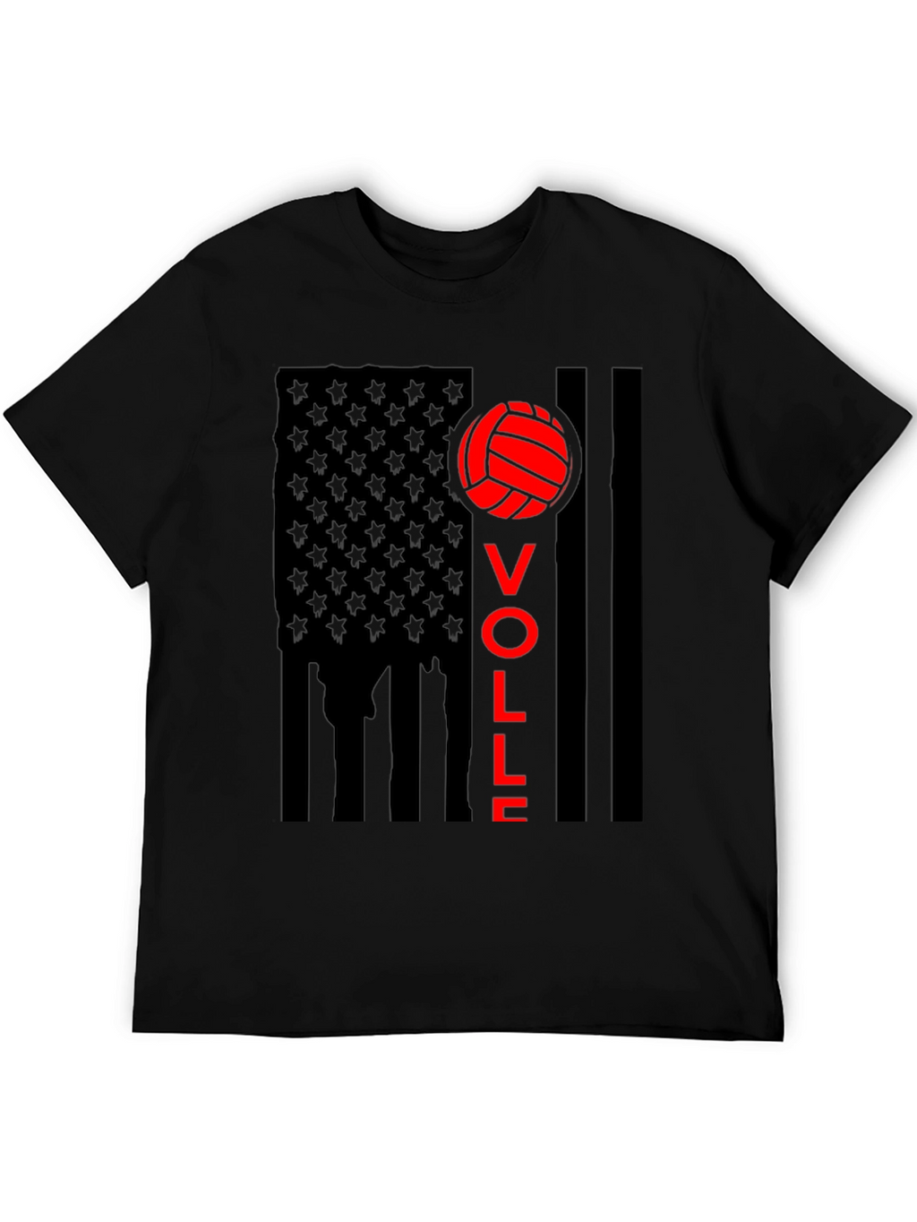 Volleyball USA Flag Graphic Tee