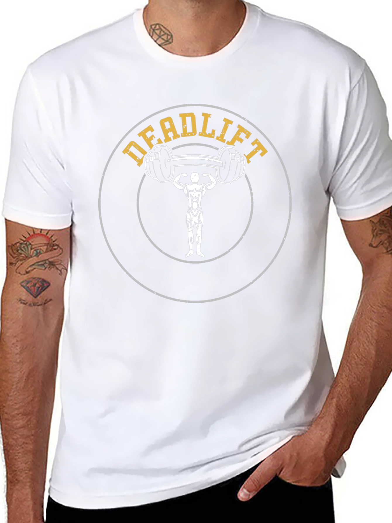 Deadlift Graphic Tee - Weightlifting Fitness Shirt