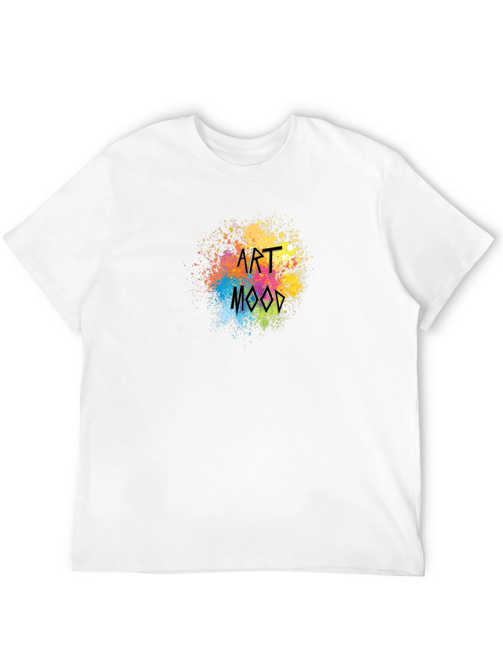 Art Mood Black T-Shirt - Stylish Paint Splatter Design