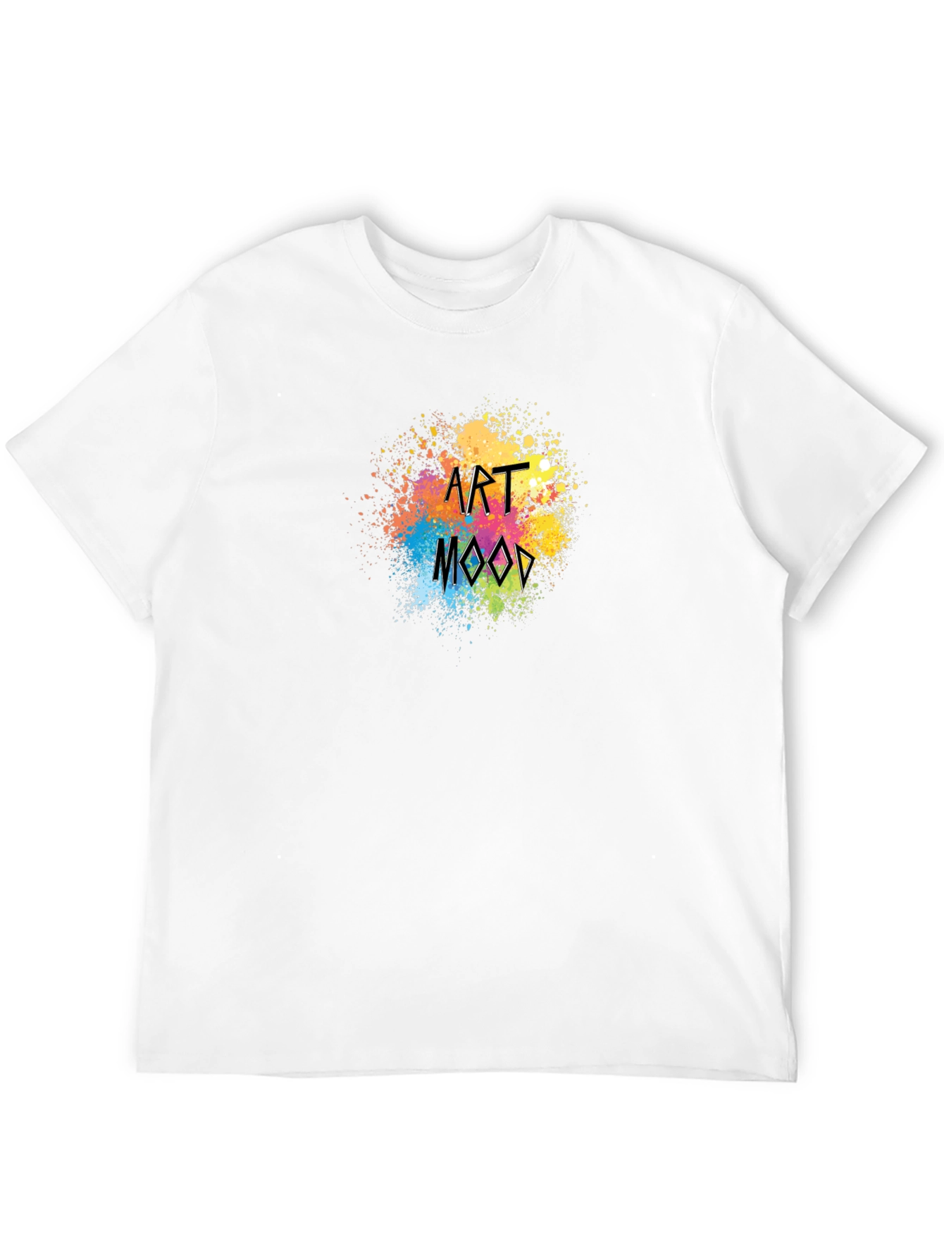 Art Mood Black T-Shirt - Stylish Paint Splatter Design