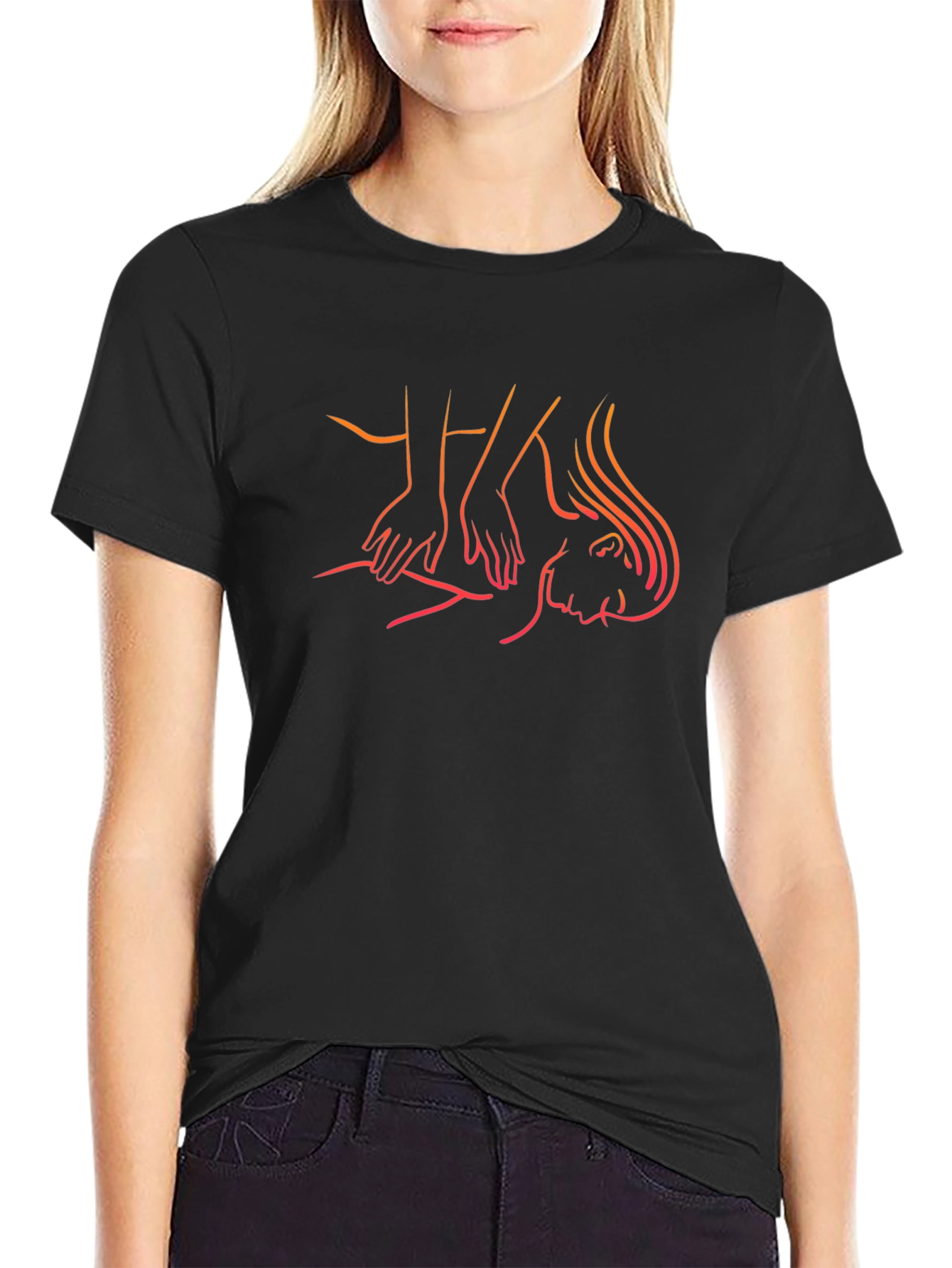 Relaxation Massage Graphic Tee - Black