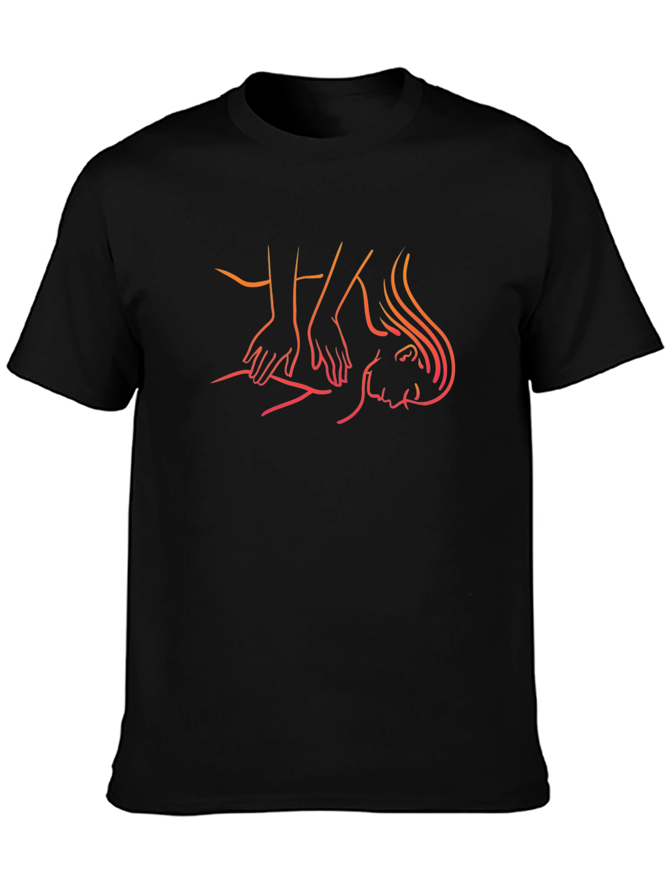 Relaxation Massage Graphic Tee - Black