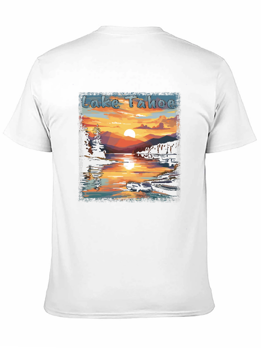 Lake Tahoe Sunset Graphic Tee - Nature Lover Shirt